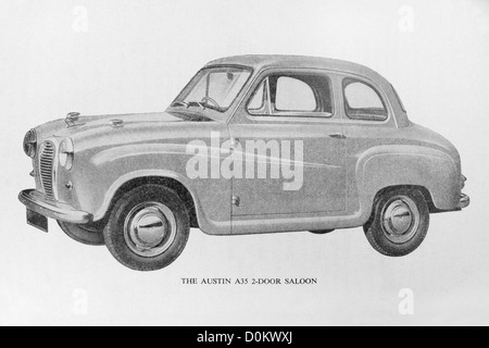 Immagine retrò di una Austin A35 berlina Foto Stock