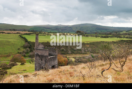 Restaurata casa motore Wheal Betsy sul bordo del Dartmoor Devon UK Foto Stock