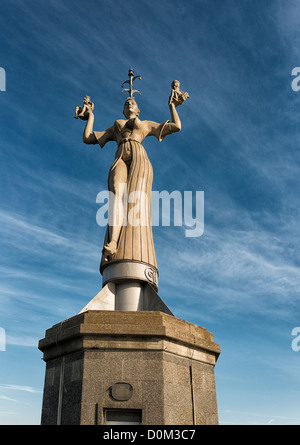 La statua di Imperia,dall'artista Peter Lenk,che rappresentano il Consiglio inKonstanz Foto Stock