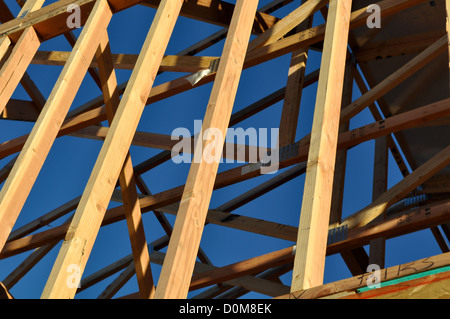 Particolare di costruzione vicino di casa essendo costruito Foto Stock