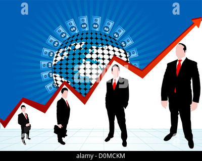 Rappresentazione illustrativa di profitto globale Foto Stock