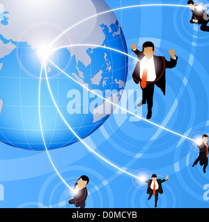 Rappresentazione illustrativa del business globale Foto Stock