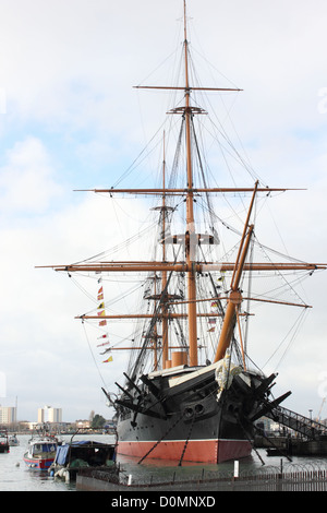 Hms warrior portsmouth costruzioni navali Foto Stock