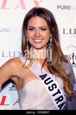 Jesinta Campbell il 2010 Miss Universo Pageant dopo essere partito a LAX nightclub presso il Luxor Hotel Casino Las Vegas, Nevada - Foto Stock