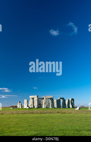 Stonehenge, antico patrimonio dell'umanità. Costruito circa 3100-1600BC, nel Wiltshire, Inghilterra. Foto Stock