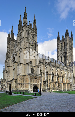 La Cattedrale di Canterbury nella città medievale di Canterbury Kent, Sud Inghilterra, Regno Unito Foto Stock