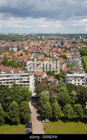 Bruxelles - outlook dal Basilica nazionale del Sacro Cuore Foto Stock