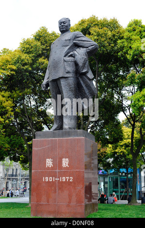 Statua di Chen Yi, Shanghai. Foto Stock