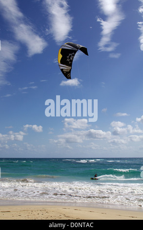 Il kite surf a Capo Verde Foto Stock
