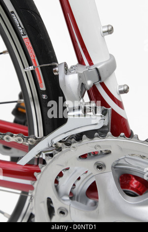 Bici da corsa bicicletta guarnitura ruote dentate della catena di trasmissione Foto Stock