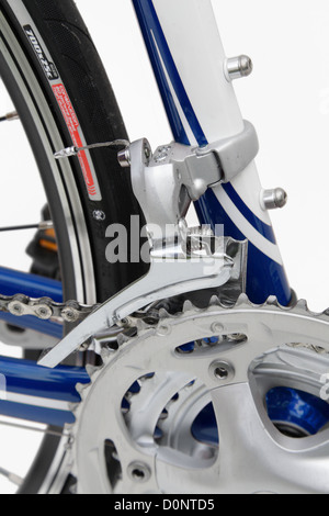 Bici da corsa bicicletta guarnitura ruote dentate della catena di trasmissione Foto Stock