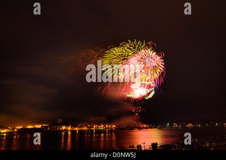 Il British fuochi d' artificio campionati Plymouth,Devon, Inghilterra Foto Stock