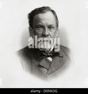 Microbiologo Louis Pasteur, inventore della pastorizzazione Foto Stock