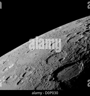 Crateri e orizzonte di mercurio Foto Stock