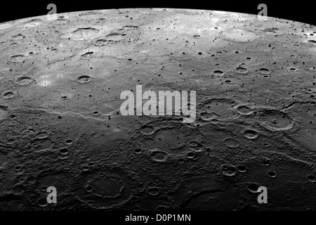 Lisciato crateri di mercurio Foto Stock