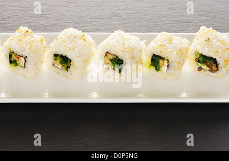 Rotoli di sushi Foto Stock