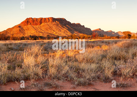 Alba sul West MacDonnell gamma vicino a Alice Springs Foto Stock