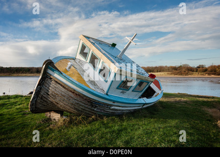 Cambois Boat Yard Foto Stock