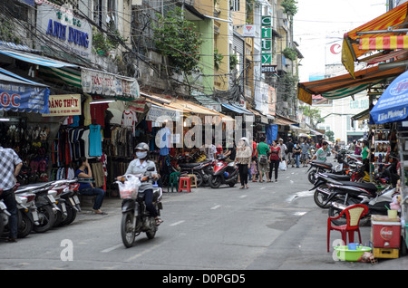 Cho il mercato Ben Thanh area nella città di Ho Chi Minh (Saigon), Vietnam. Foto Stock