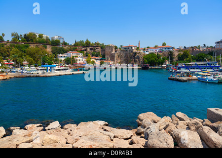 Il vecchio porto di Antalya, Turchia Foto Stock