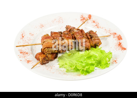 Kebab da fegato di pollo Foto Stock