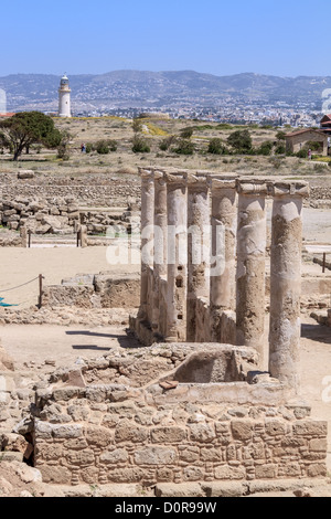 Sito romano Paphos Cipro Foto Stock