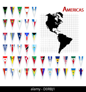 Flags of America Foto Stock