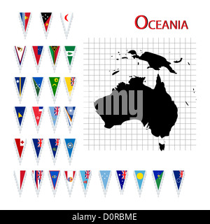 Bandiere di Oceania Foto Stock