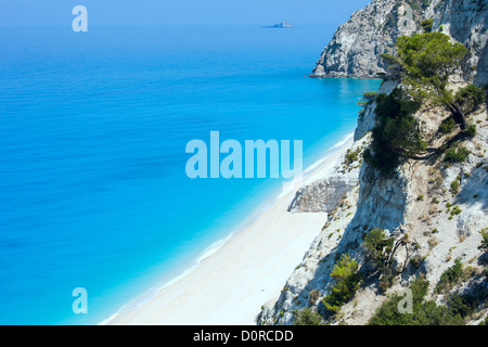 Bianca spiaggia Egremni (Lefkada, Grecia) Foto Stock