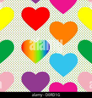 Cuori di san valentino pattern Foto Stock