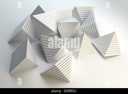 3D piramidi abstract Foto Stock