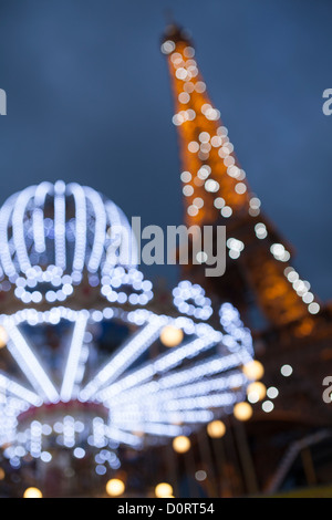 Torre Eiffel - Tour Eiffel di notte - Paris. Foto Stock