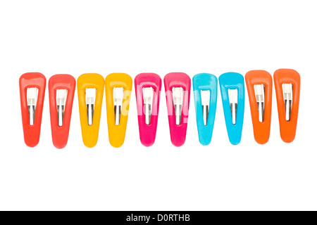 Close-up assortiti di fermagli per capelli Foto Stock