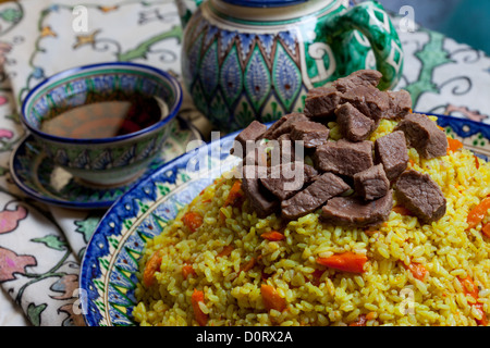 Pilaf di Uzbeco Foto Stock
