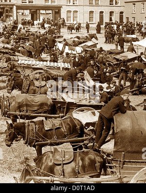 Ballyclare May Fair periodo Vittoriano Foto Stock