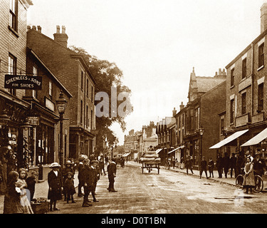 Beeston High Road vicino a Nottingham PERIODO EDOARDIANO Foto Stock