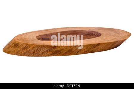 Close-up del legno di un disco di forma ovale Foto Stock