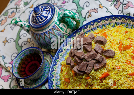 Pilaf di Uzbeco Foto Stock