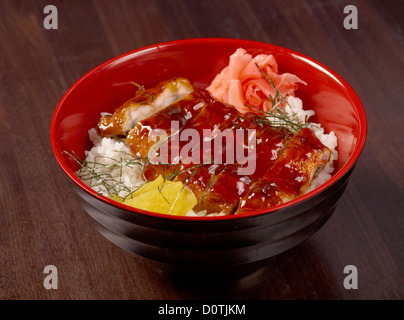 Il cibo giapponese di anguille arrosto - unagi Foto Stock