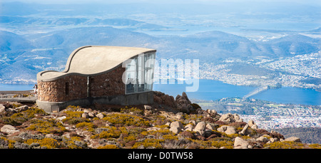 Dalla vetta del monte Wellington le viste dal look out sono spettacolari Foto Stock