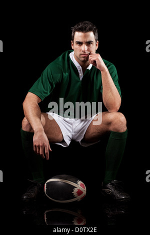 Giocatore di rugby Foto Stock