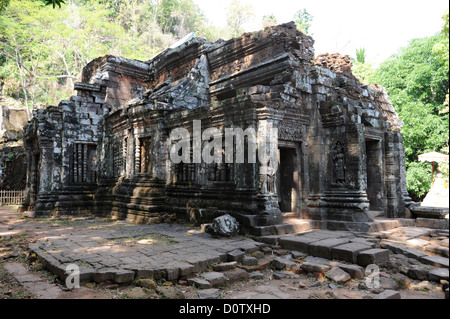 Laos, Asia, Wat Phu, Unesco patrimonio mondiale, tempio del buddismo religione, storico, archeologia, Khmer Foto Stock