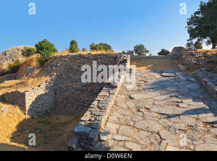 Fra le antiche rovine di Troia Turchia Foto Stock