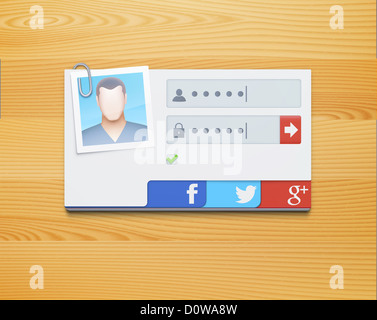 Nella schermata di login concept Foto Stock