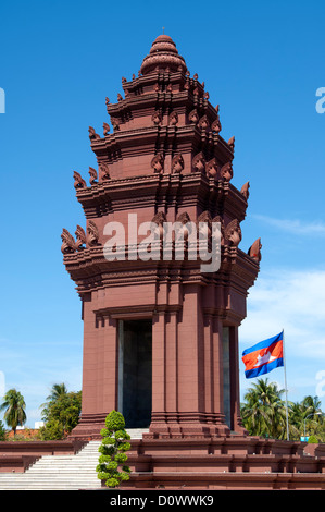 Indipendenza monumento nel centro di Phnom Penh Cambogia Foto Stock