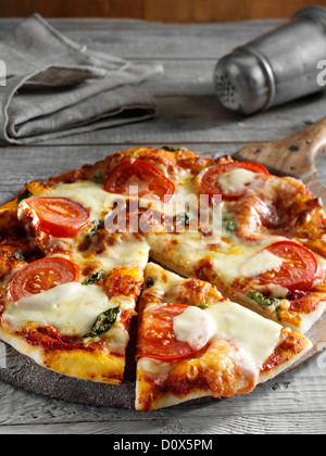 Pizza Margherita Foto Stock