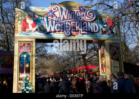 Winter Wonderland fiera di Natale Hyde Park Londra Inghilterra Regno Unito Europa Foto Stock