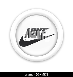 Logo Nike simbolo icona bandiera logotipo Foto Stock