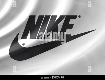 Logo Nike simbolo icona bandiera logotipo Foto Stock