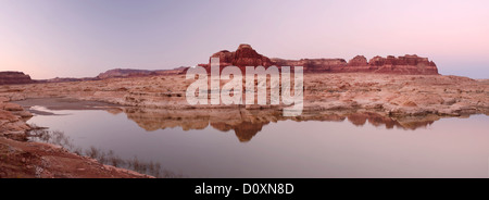 America, Stati Uniti d'America, Stati Uniti, Colorado Plateau, Lake Powell, Glen Canyon, nazionale, area ricreativa, Utah, canyon, riflessione, bl Foto Stock